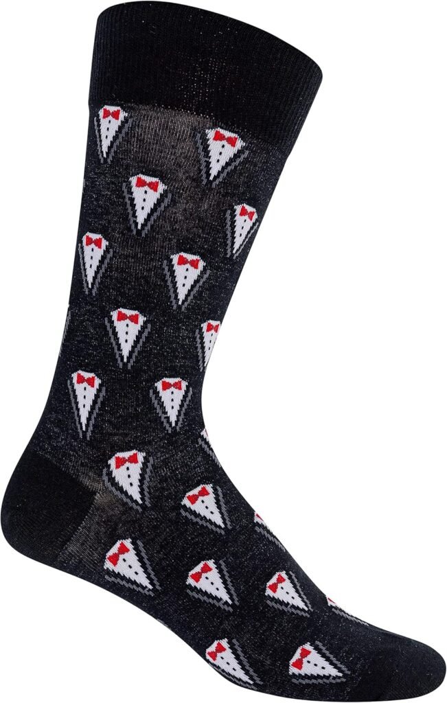 Hot Sox Mens Fun Conversation Starter Crew Socks-1 Pair Pack-Cool Funny Pop Culture Gifts